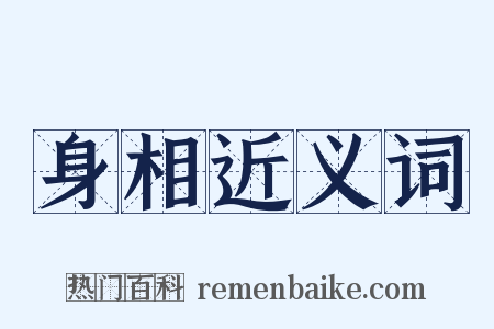 身相近义词是什么意思的图片